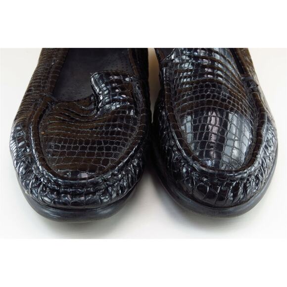 SAS Size 7.5 Narrow Black Round Toe‎ Loafer Patent Leather Women - Picture 2 of 7